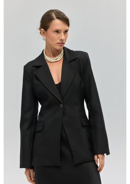 Lecco Dar Kesim Siyah Blazer
