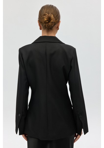 Lecco Dar Kesim Siyah Blazer