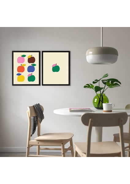 Çerçeveli Poster, Çok Renkli, 40X50 Cm, 2 Adet, Elma Oyunu modelleri