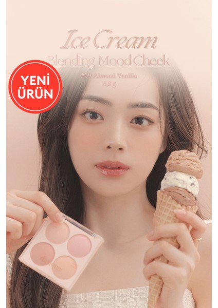 Karıştırılabilir Renk Tonlarına Sahip 4lü Allık Dasıque Blending Mood Cheek (#09 Almond Vanilla)