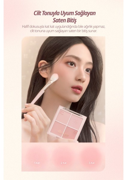 Karıştırılabilir Renk Tonlarına Sahip 4lü Allık Dasıque Blending Mood Cheek (#15 Rose Milk Tea) fırsatları