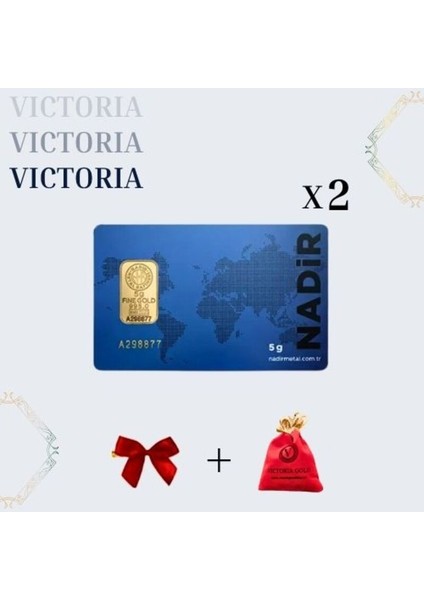 2 Adet 5 gr 24 Ayar 995 Altın