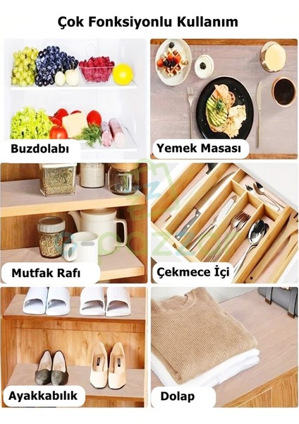 Şeffaf Pvc Kaydırmaz Renkli Raf, Buzdolabı ve Çekmece Koruyucu Örtü, 10 M x 45 cm fiyatları