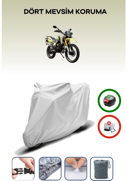 Arora CR250 Arka Çanta Uyumlu Motosiklet Branda Su Geçirmez Dayanıklı Kumaş