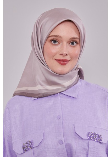 A.vizon Kenar Bordürlü Twill Ipek Eşarp modelleri