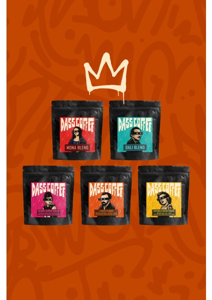 Yöresel Filtre Kahve Deneme Seti 5 x 50GR - 250GR