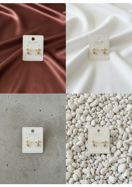 Minimalist Gold Çelik Tasarım Küpe modelleri