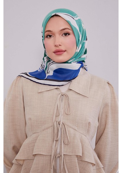 Lacivert Soyut Desen Soft Eşarp modelleri