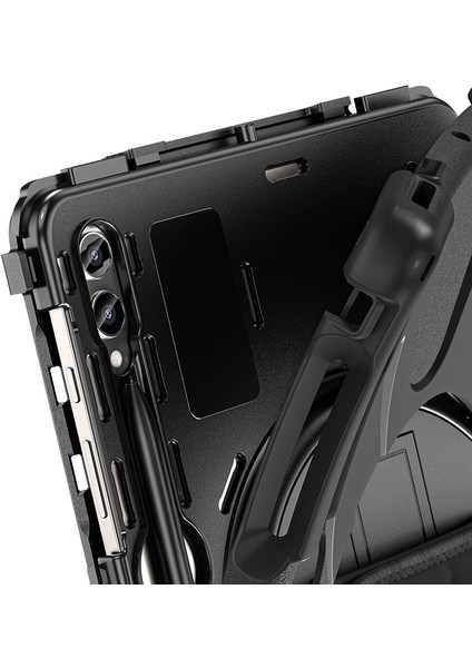 Galaxy Tab S9 Fe Plus Uyumlu Kalem Bölmeli Standlı Defender Sert Kılıf Siyah fırsatları