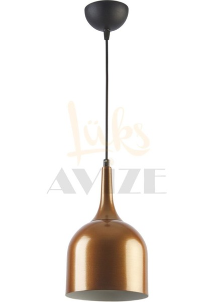 Modern Bakır Renk Metal Sarkıt Aydınlatma, Şık ve Zarif Mutfak Veya Cafe Dekoru