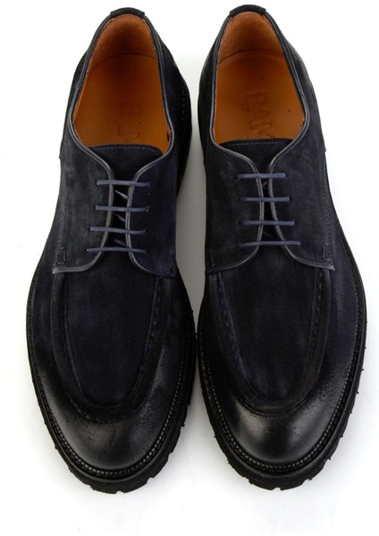 Lacivert Hakiki Deri Erkek Casual Ayakkabı E01901404402 fırsatları