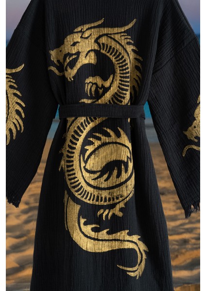Organik %100 Pamuk Kimono Yaka Sabalık Bornoz - Viserion modelleri