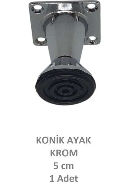 Konik Ayak, Krom, 5 Cm, 1 Adet (Dolap, Mobilya, Puf Ayağı) (Vidaları Hediye) modelleri