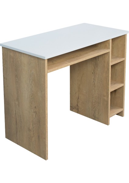 Junıor Plus Çalışma Masası Öğrenci Ofis Bilgisayar ve Çok Amaçlı Kullanım 45X90 cm Lefkas Meşe & Beyaz