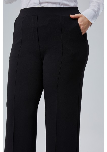 Normal Bel Lastikli Regular Pallazo Kadın Pantolon