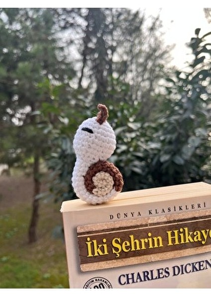 Amigurumi Salyangoz Kitap Ayracı Kitap Severler İçin 1 Adet Renkli