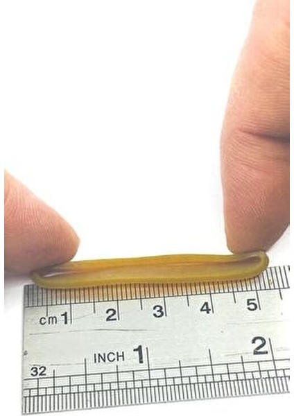 Kalın Kauçuk Ambalaj Para Lastiği 100 Adet Doğal Renk 50 mm Uzunluk 5 mm Genişlik