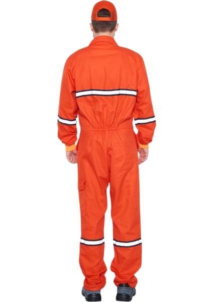 Gabardin 16/12 Reflektörlü Turuncu Iş Tulumu fiyatları