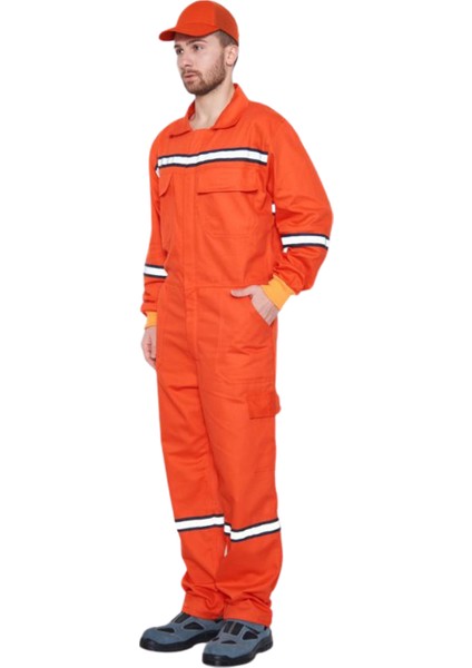Gabardin 16/12 Reflektörlü Turuncu Iş Tulumu modelleri
