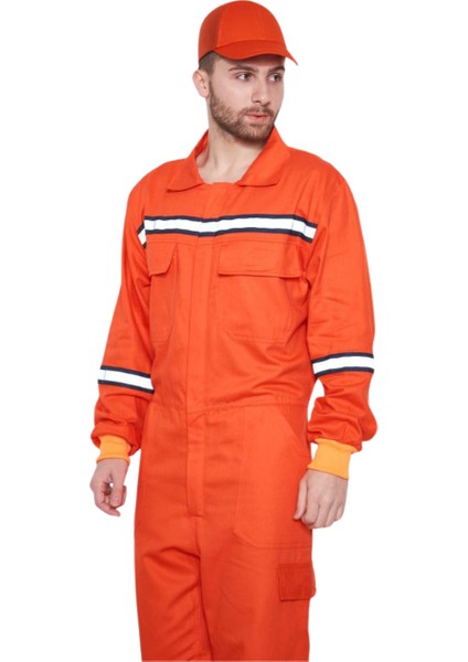 Gabardin 16/12 Reflektörlü Turuncu Iş Tulumu indirimleri