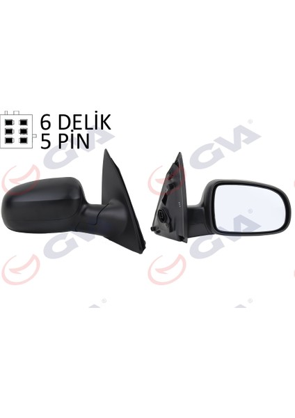 Dış Dikiz Aynası Sağ Corsa C 01 Elektrikli Isıtmalı Konveks 5 Fiş VM-200EHR