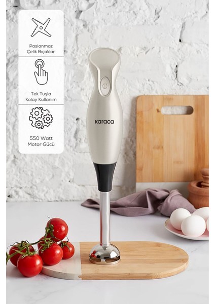 Bej Çubuk Blender ile Pratik ve Şık Mutfak Deneyimi