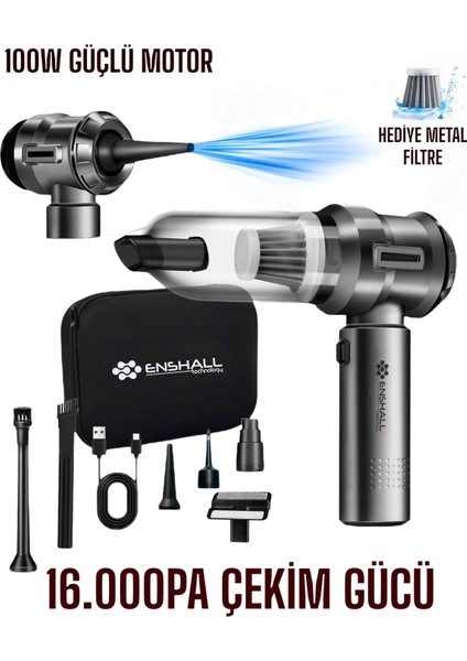 Kablosuz 3 Kademe 2in1 Profesyonel Mini Araç Süpürgesi, Güçlü ve Çok Renkli.