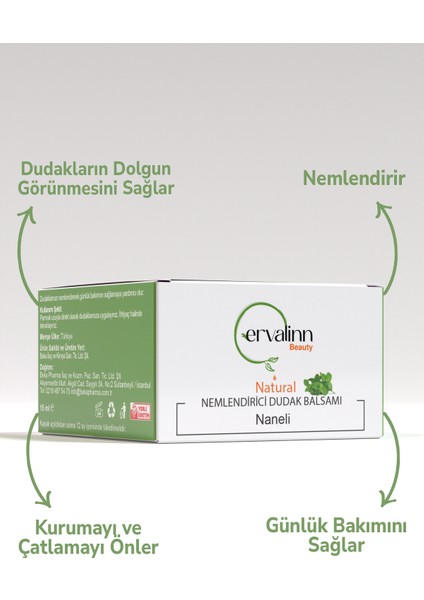 Dudak Balsamı (Lip Nemlendirici Besleyici Onarıcı 15 ml (Naneli) fiyatları