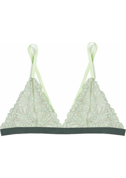 Essential Su Yeşili Kadın Dantelli Bralet Sütyen