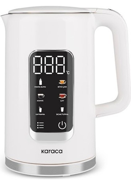 Çift Cidarlı 2209 Su Isıtıcısı, Şık ve Kullanışlı Soft Cream Renk Seçeneği