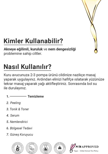 Kenevir Tohumu, Calendula ve Lavanta Özlü Hassas ve Derin Temizleme yağı