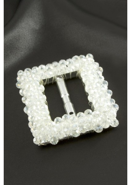 Wizard Dikdörtgen Taşlı Kemer Tokası 1 Adet-Beyaz fiyatları