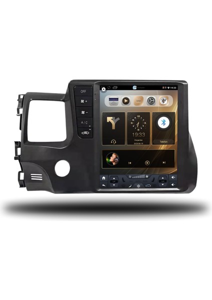 Honda Civic Fd6 Tesla Ekran Android Carplay Multimedya 2007-2011 4 GB Ram + 32 GB Hafıza + 4 Çekirdek