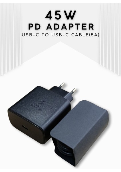 45W Type-C Pd Hızlı Şarj Cihazı ve Kablo Seti – Tüm Type-C Cihazlarla Uyumlu