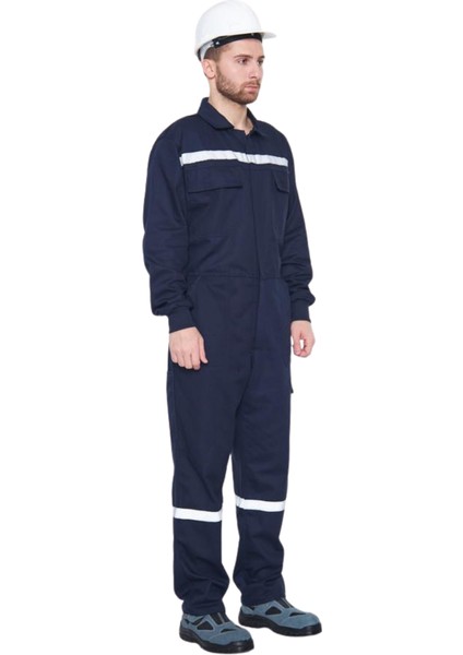 Gabardin 16/12 Reflektörlü Lacivert Iş Tulumu fiyatları