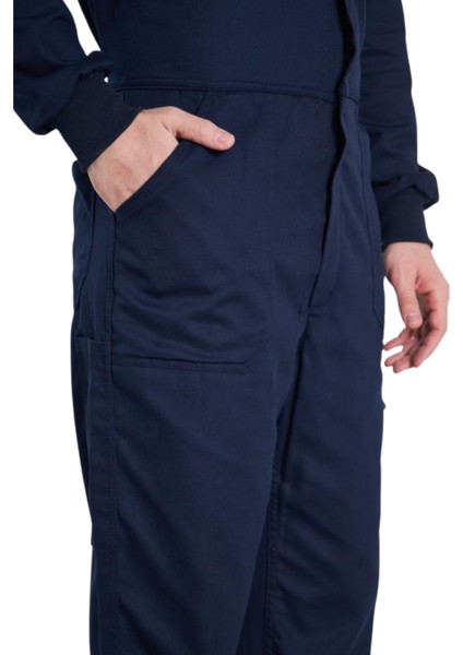 Gabardin 16/12 Reflektörlü Lacivert Iş Tulumu