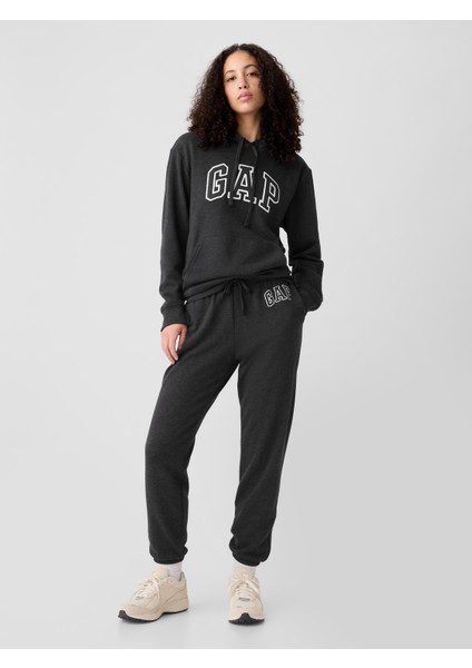 Kadın Koyu Gri Gap Logo Fleece Sweatshirt