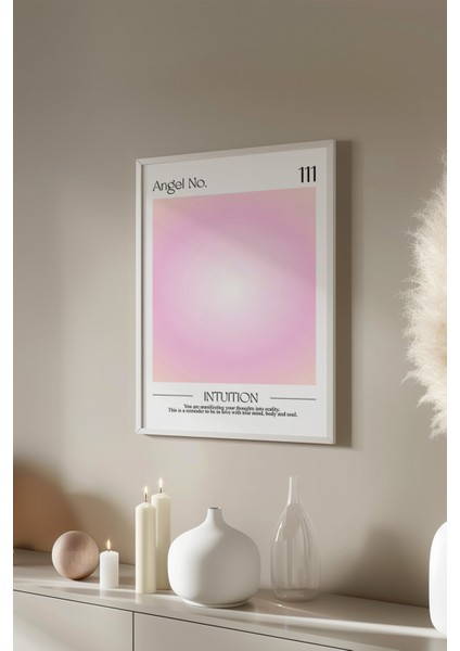 Aura Serisi Beyaz Çerçeveli Poster, Tablo No:5