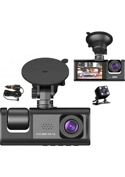 Full Hd 1080P Araç Içi Kamera Ekstra Geri Görüş Kameralı Wifi özellikli