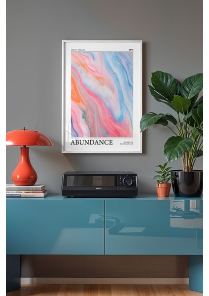 Aura Serisi Beyaz Çerçeveli Poster, Tablo No:59 fiyatları