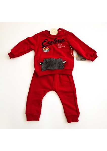 Kırmızı Erkek Çocuk Sweatshirt