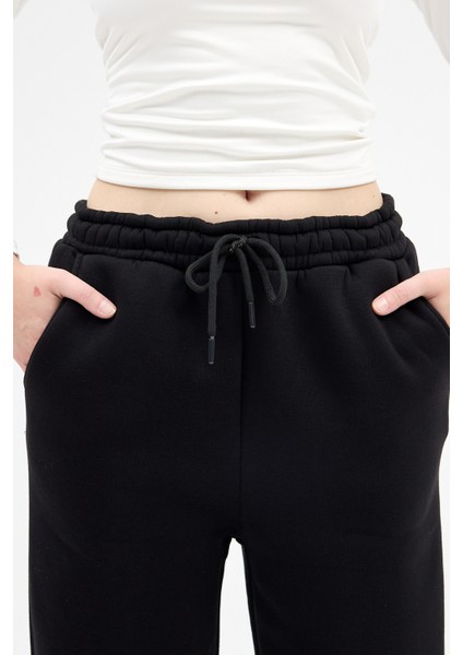 Siyah Geniş Paça Kadın Eşofman Altı 9220M indirimleri