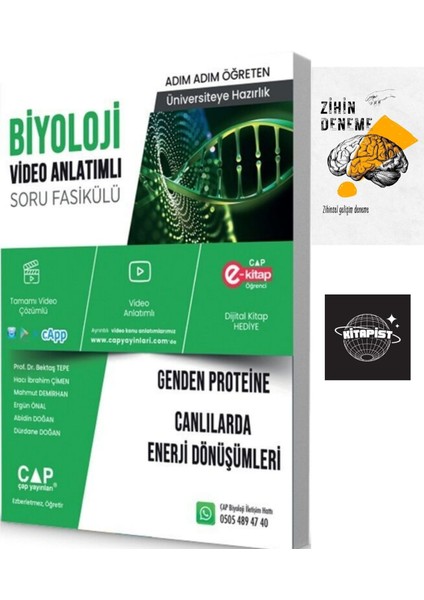 Çap Biyoloji Genden Proteine Canlılarda Enerji Dönüşümleri Soru FASIKÜLÜ+ZIHINDENEME-KD606