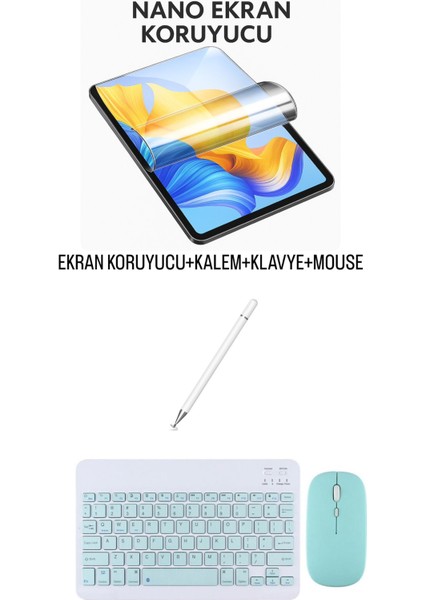 Lenovo M10 Plus 10.3'' X606F X606X Uyumlu Ekran Koruyucu Klavye Mouse Set