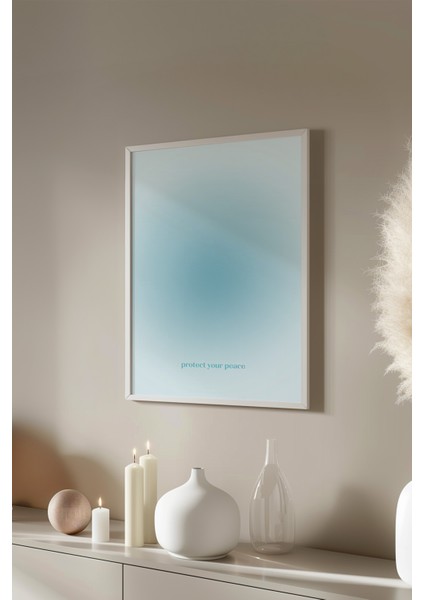 Aura Serisi Beyaz Çerçeveli Poster, Tablo NO:180