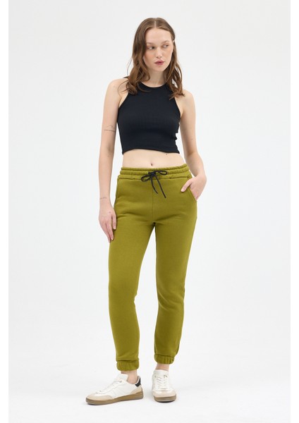 9151M Paça Lastik Cepli Eşofman Yağ Yeşili