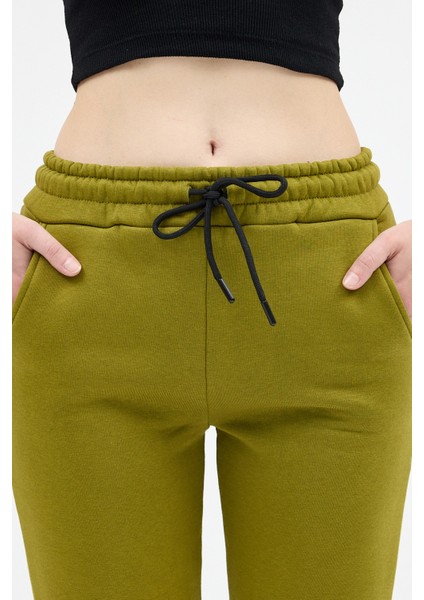 9151M Paça Lastik Cepli Eşofman Yağ Yeşili