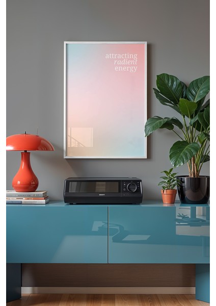 Aura Serisi Beyaz Çerçeveli Poster, Tablo NO:107 fiyatları