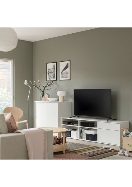 Tv Ünitesi, Beyaz, 275X47X90 cm fiyatları