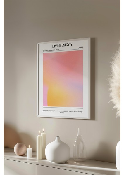 Aura Serisi Beyaz Çerçeveli Poster, Tablo No:55